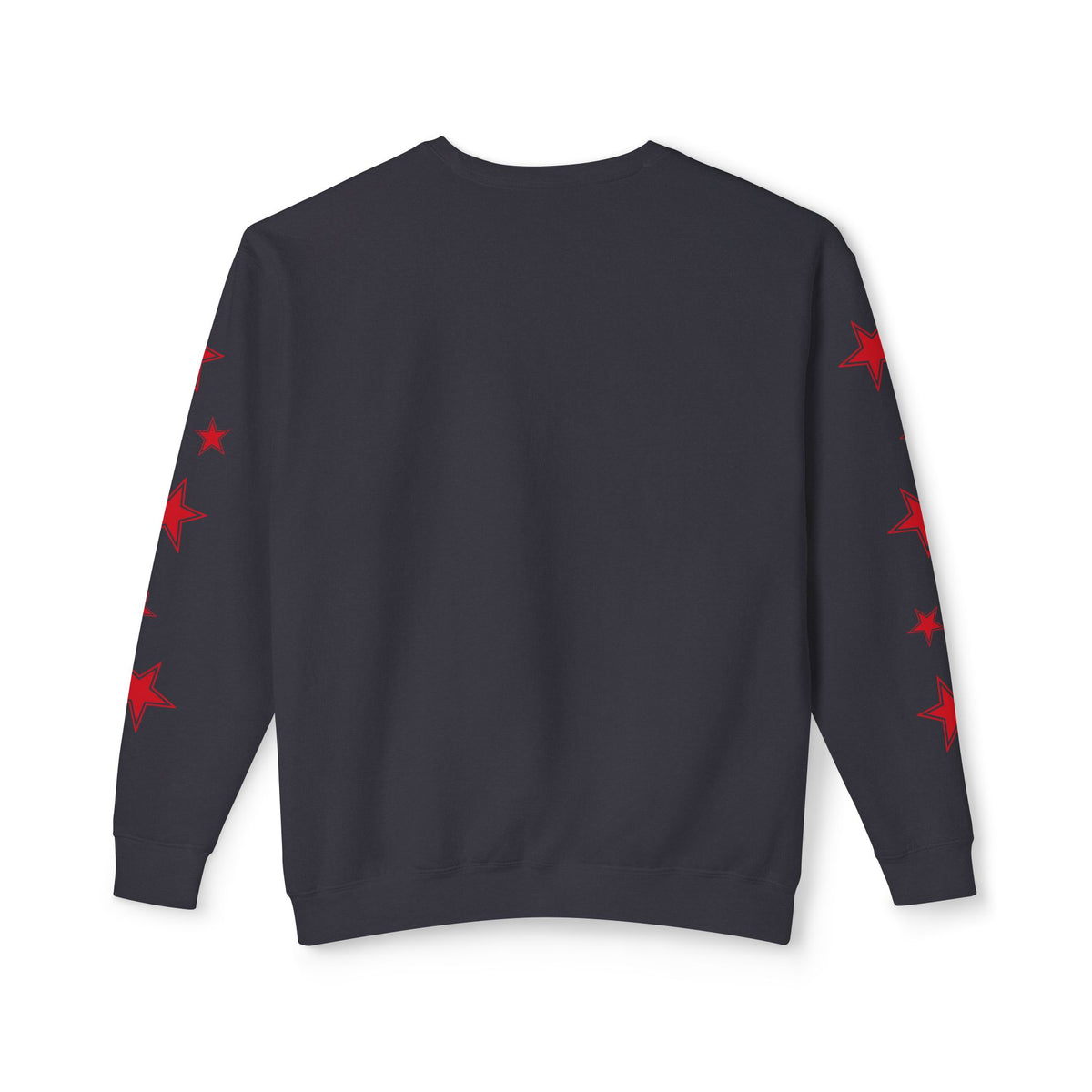 Red Varsity 'A' Crewneck Sweatshirt — Star Sleeve Letterman Pullover