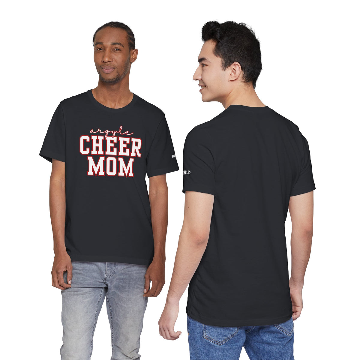 Argyle Cheer Mom T-Shirt | Varsity Script Mom Shirt, Sports Mom Tee