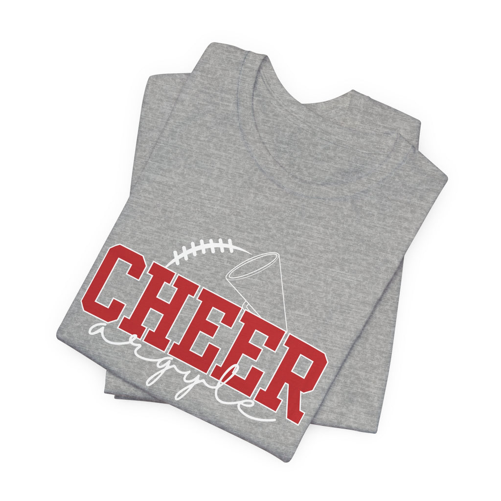 Custom Cheer Coach T-Shirt | Personalized Coach Name Argyle Cheer Tee