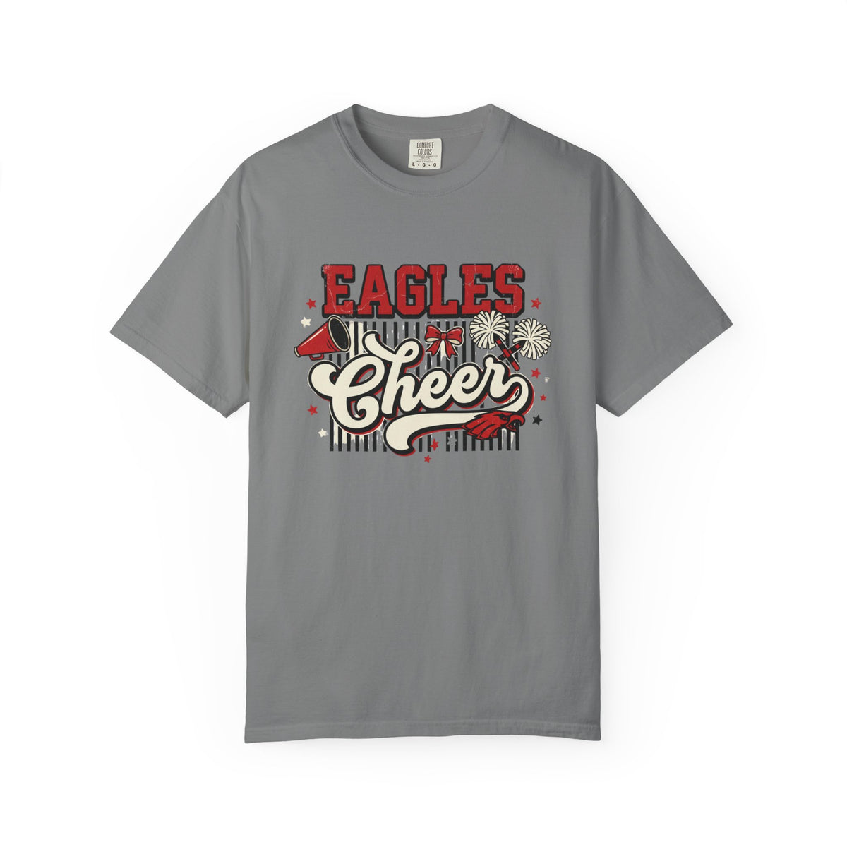 Eagles Cheer T-Shirt — Vintage Pom Pom Cheerleader Graphic