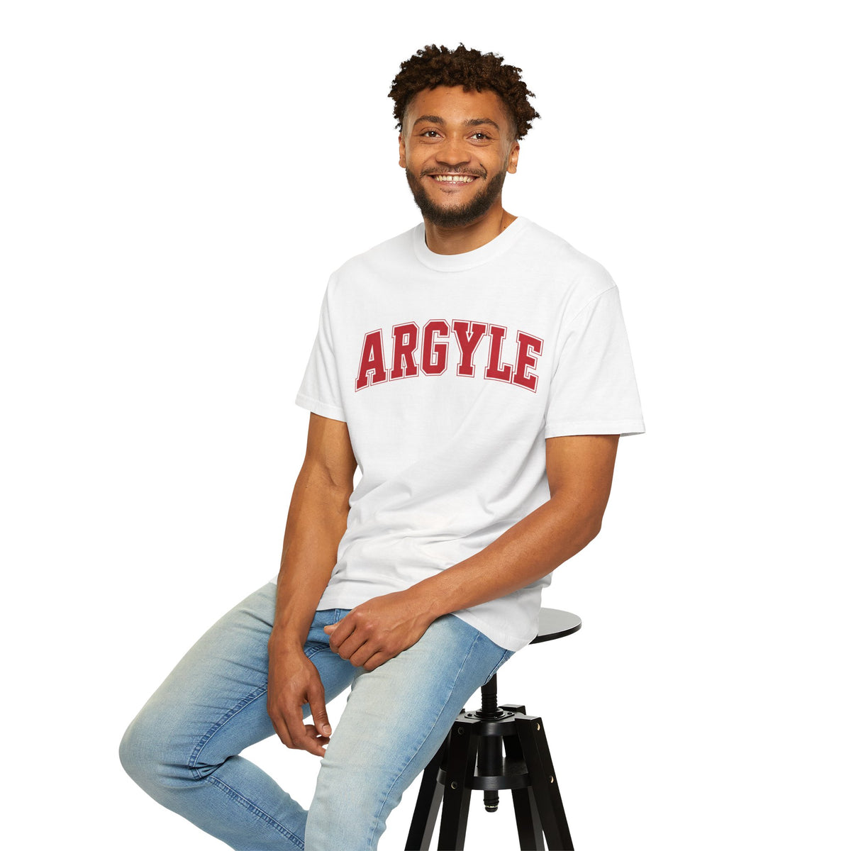 Argyle Collegiate T‑Shirt – Retro Athletic Graphic Tee