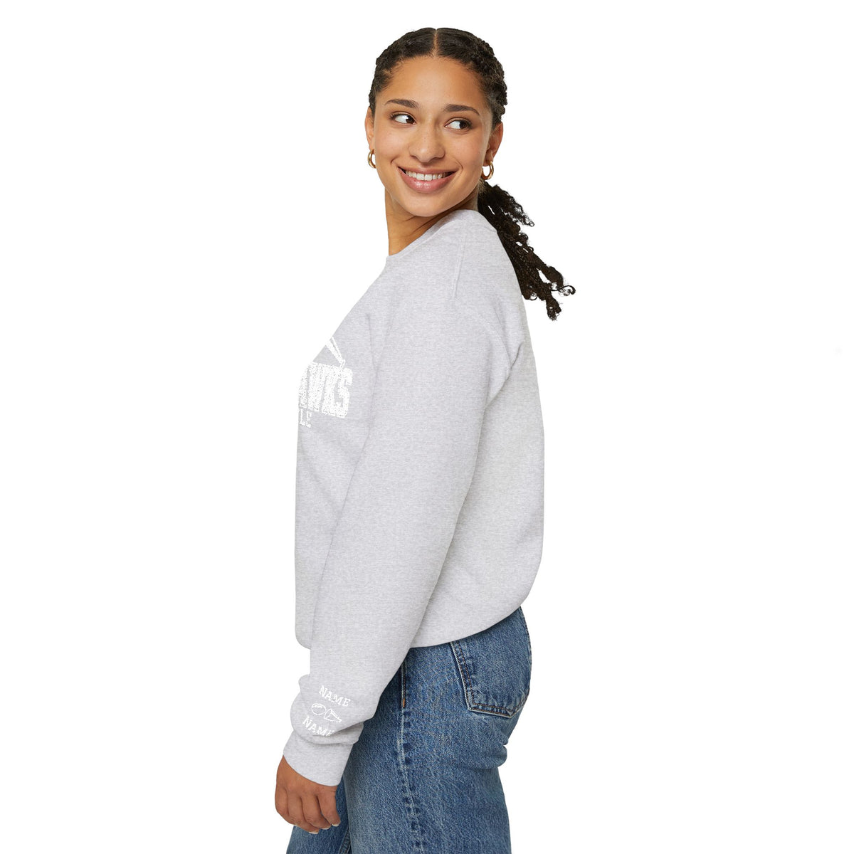 REDHAWKS Embroidered Crewneck Sweatshirt - custom sleeve