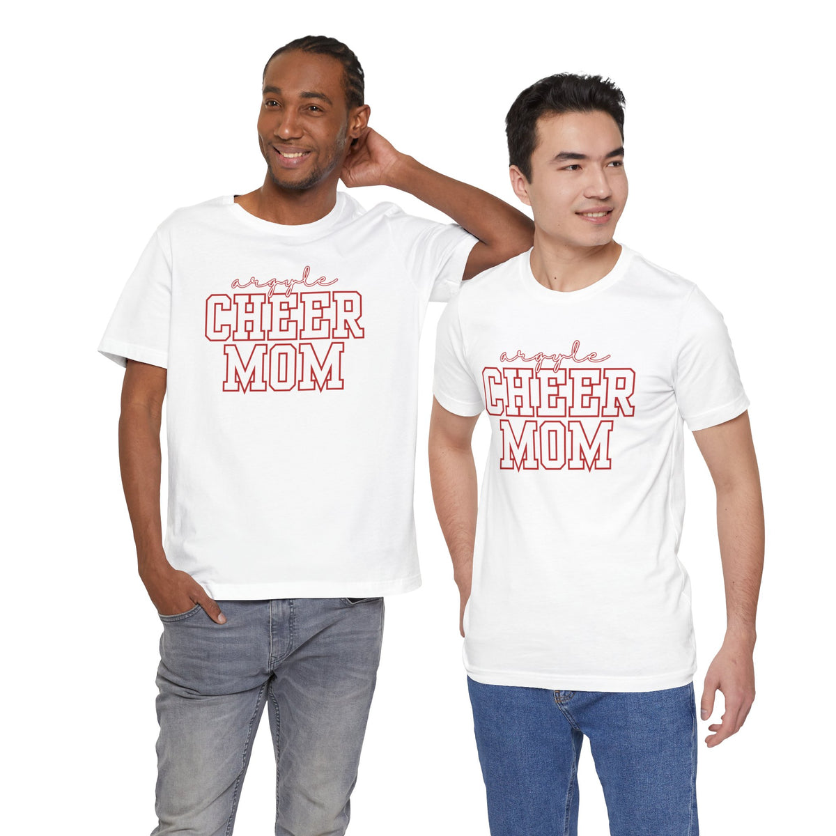 Argyle Cheer Mom T-Shirt | Varsity Script Mom Shirt, Sports Mom Tee