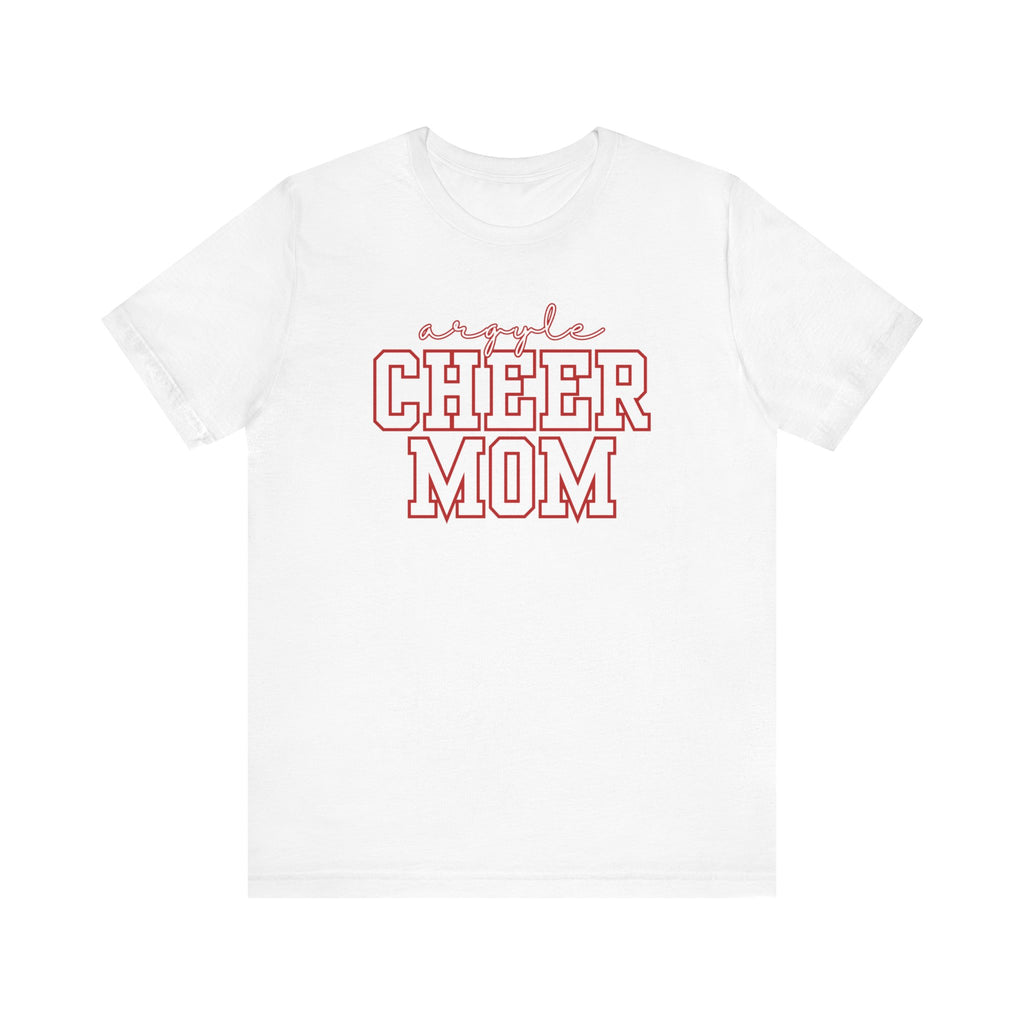 Argyle Cheer Mom T-Shirt | Varsity Script Mom Shirt, Sports Mom Tee