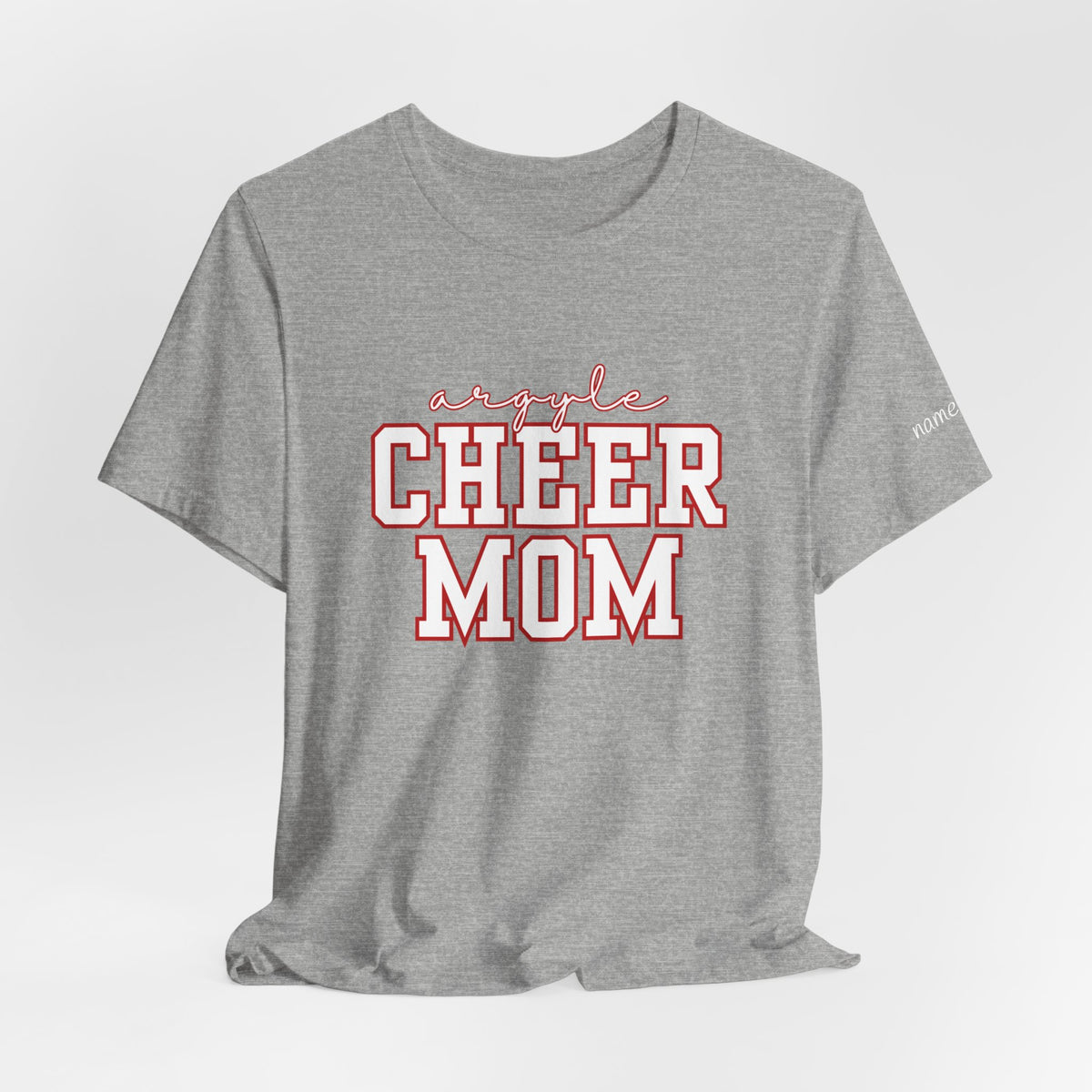 Custom Cheer Mom T-Shirt | Personalized Cheerleader Name Tee
