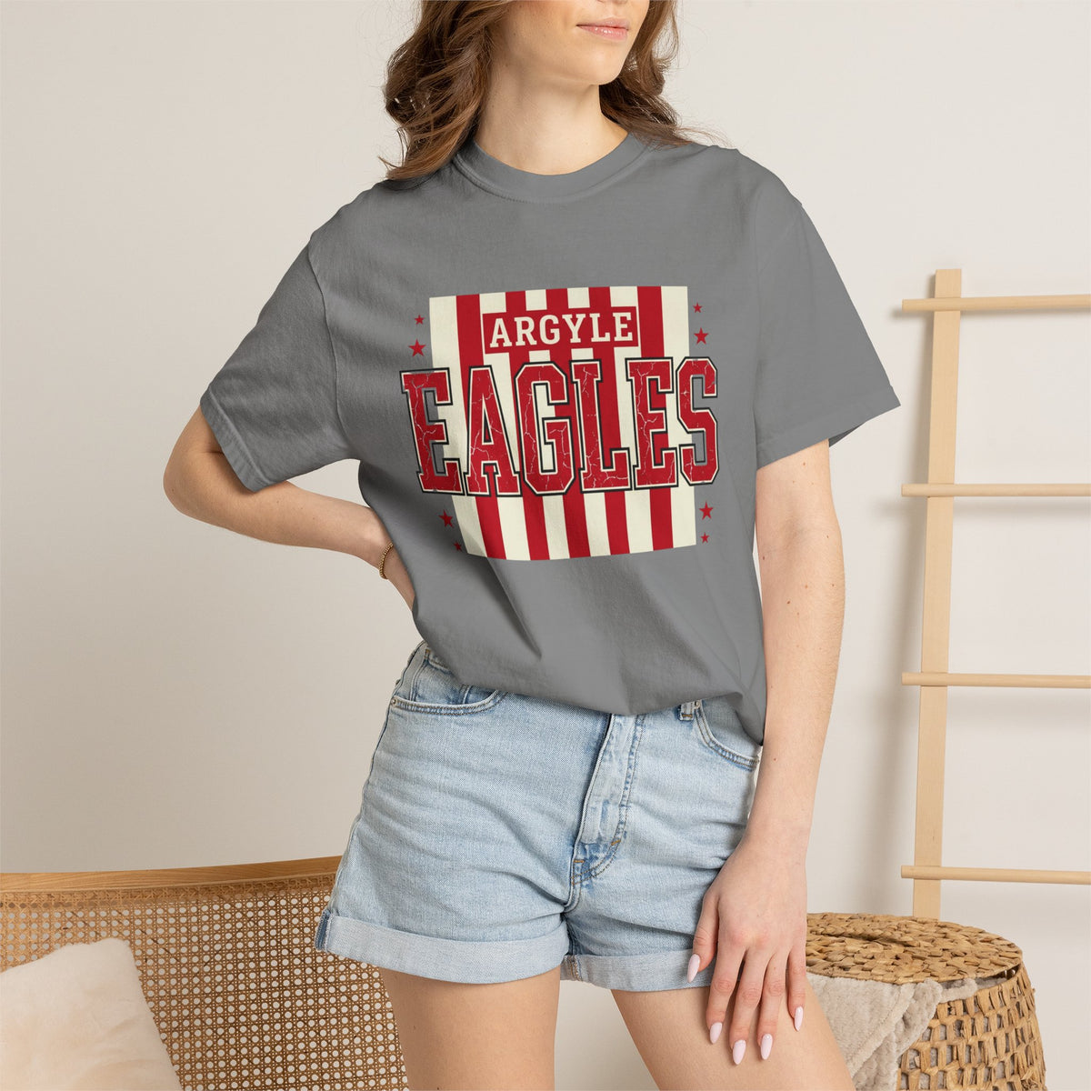 Argyle Eagles Retro Stripes T-Shirt