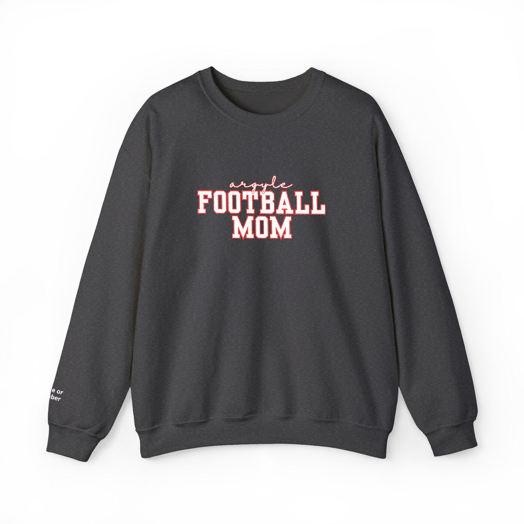 Embroidered Football Mom Crewneck Sweatshirt | Game Day Mom Pullover