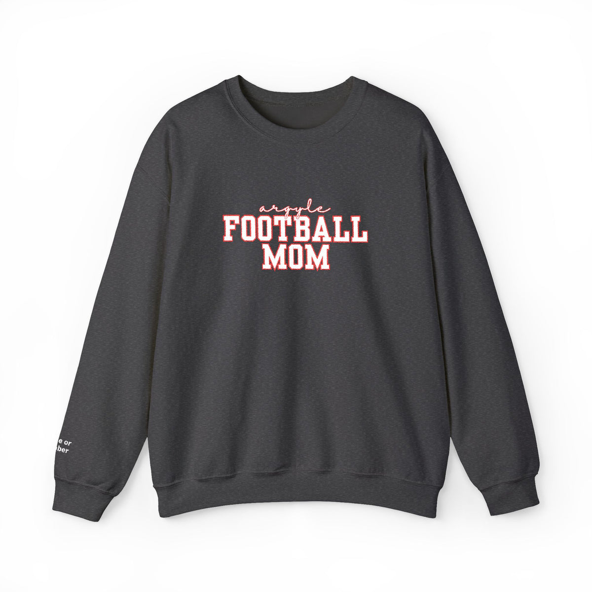 Embroidered Football Mom Crewneck Sweatshirt | Game Day Mom Pullover