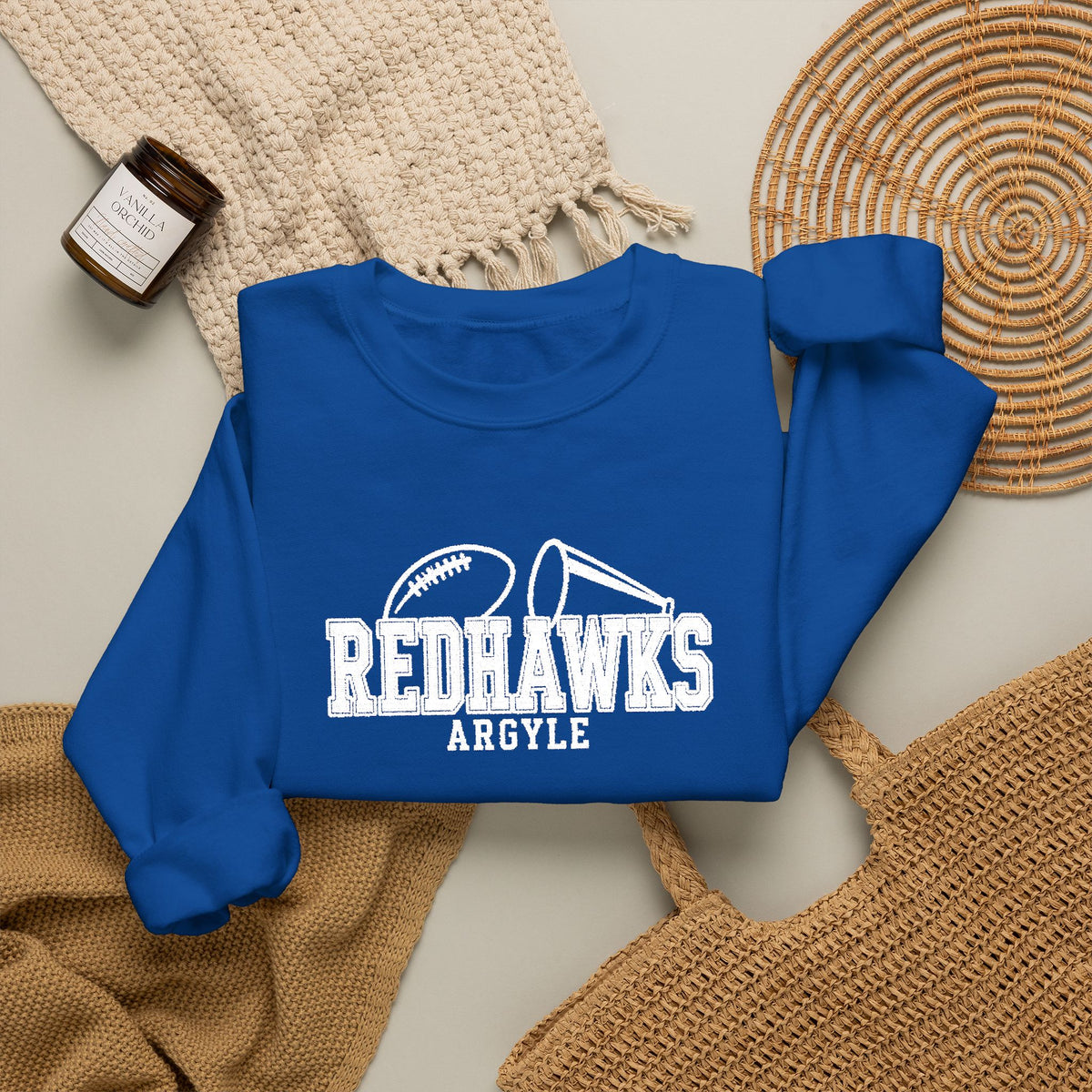 REDHAWKS Embroidered Crewneck Sweatshirt - custom sleeve