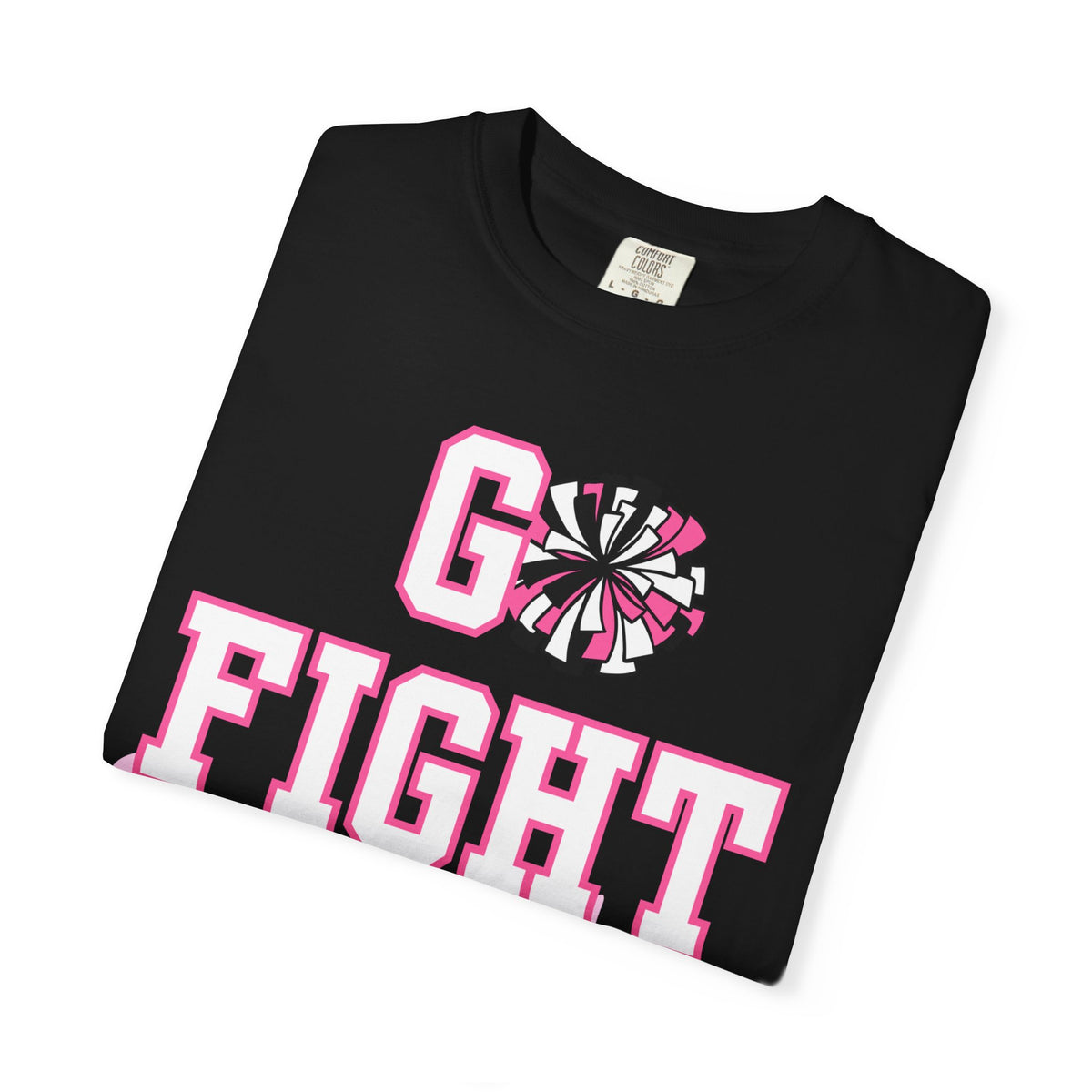 Breast Cancer Awareness "Go Fight Win" Custom Cheer Mom T-Shirt