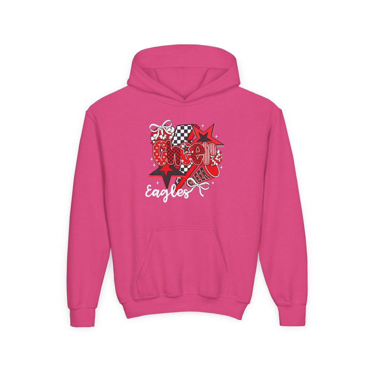 Eagles Red Script Graphic Hoodie | Youth Hooded Sweatshirt