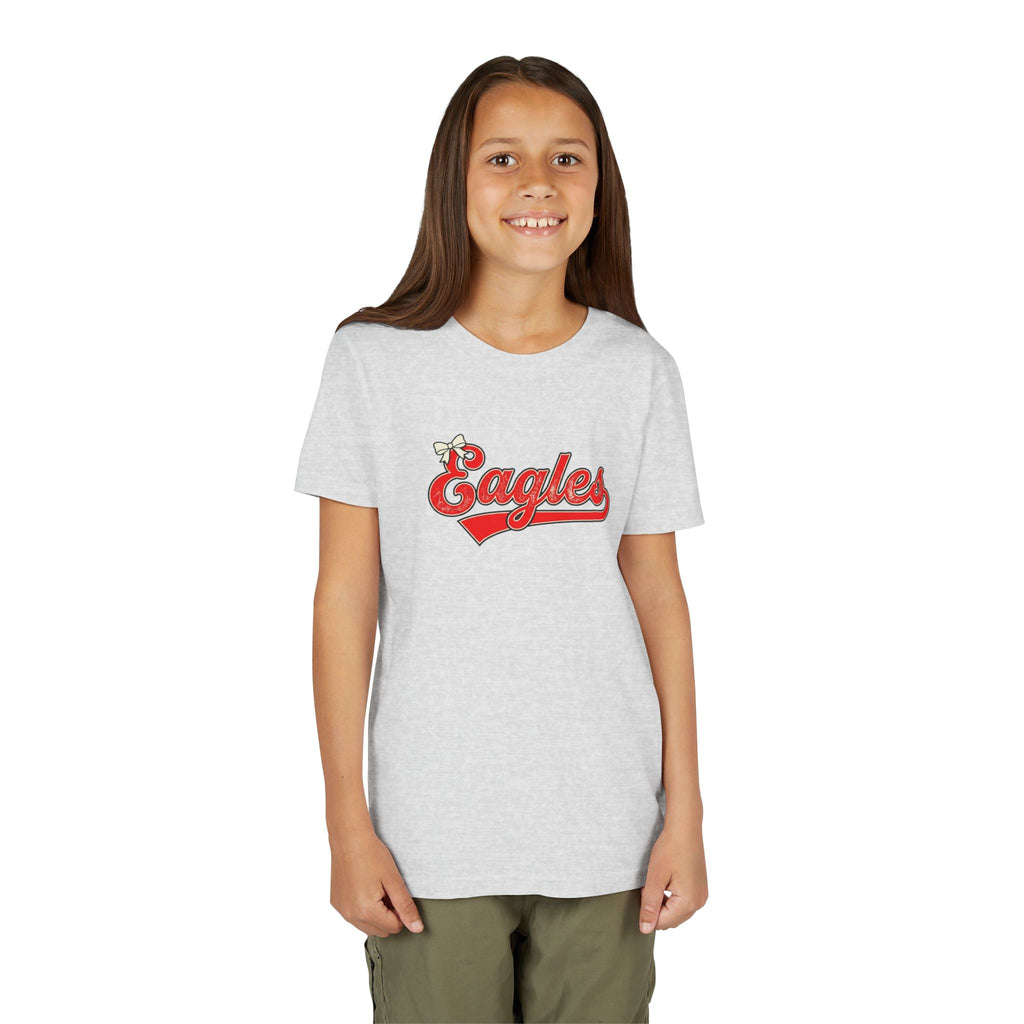 Youth Tee - "Eagles" Retro Script Baseball Shirt for Kids