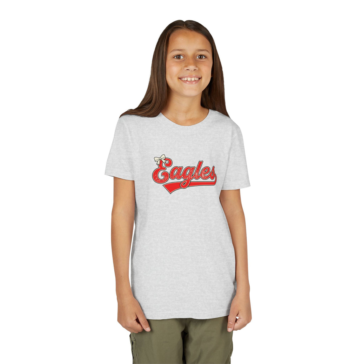 Youth Tee - "Eagles" Retro Script Baseball Shirt for Kids