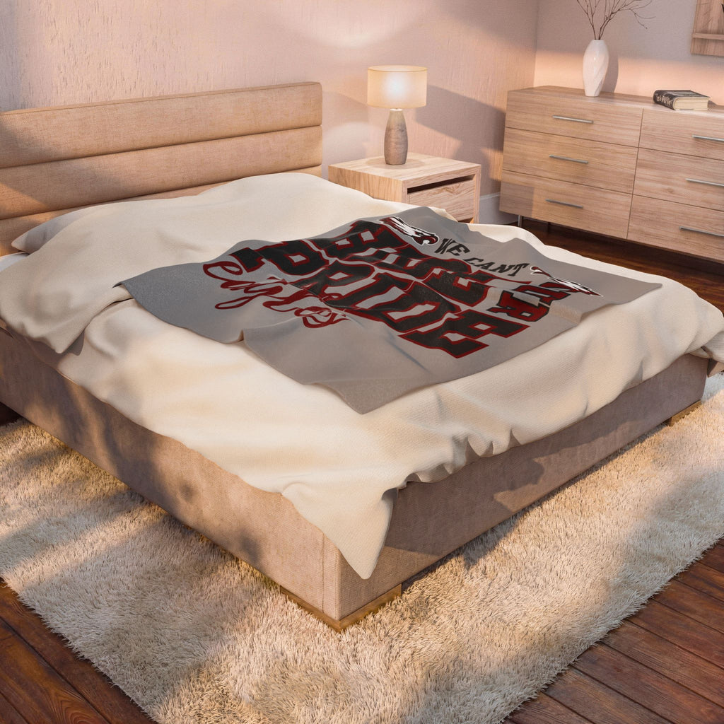 Eagle Pride Velveteen Plush Blanket (grey)