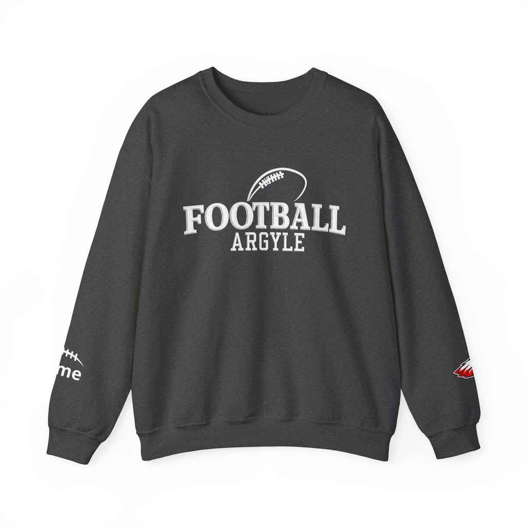 Football Argyle Crewneck Sweatshirt - Vintage Team Graphic Pullover - Embroidered