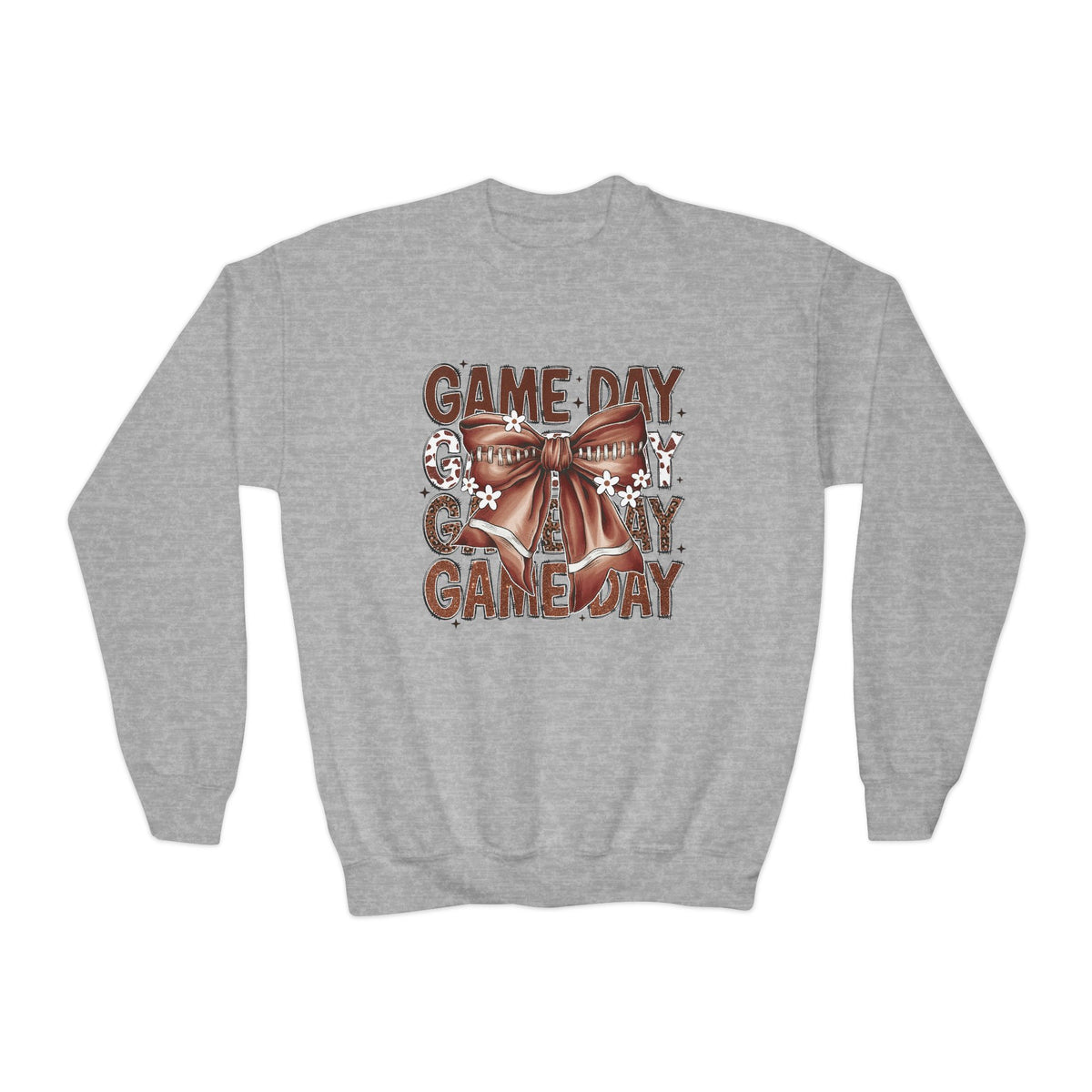 Game Day Bow Youth Crewneck Sweatshirt