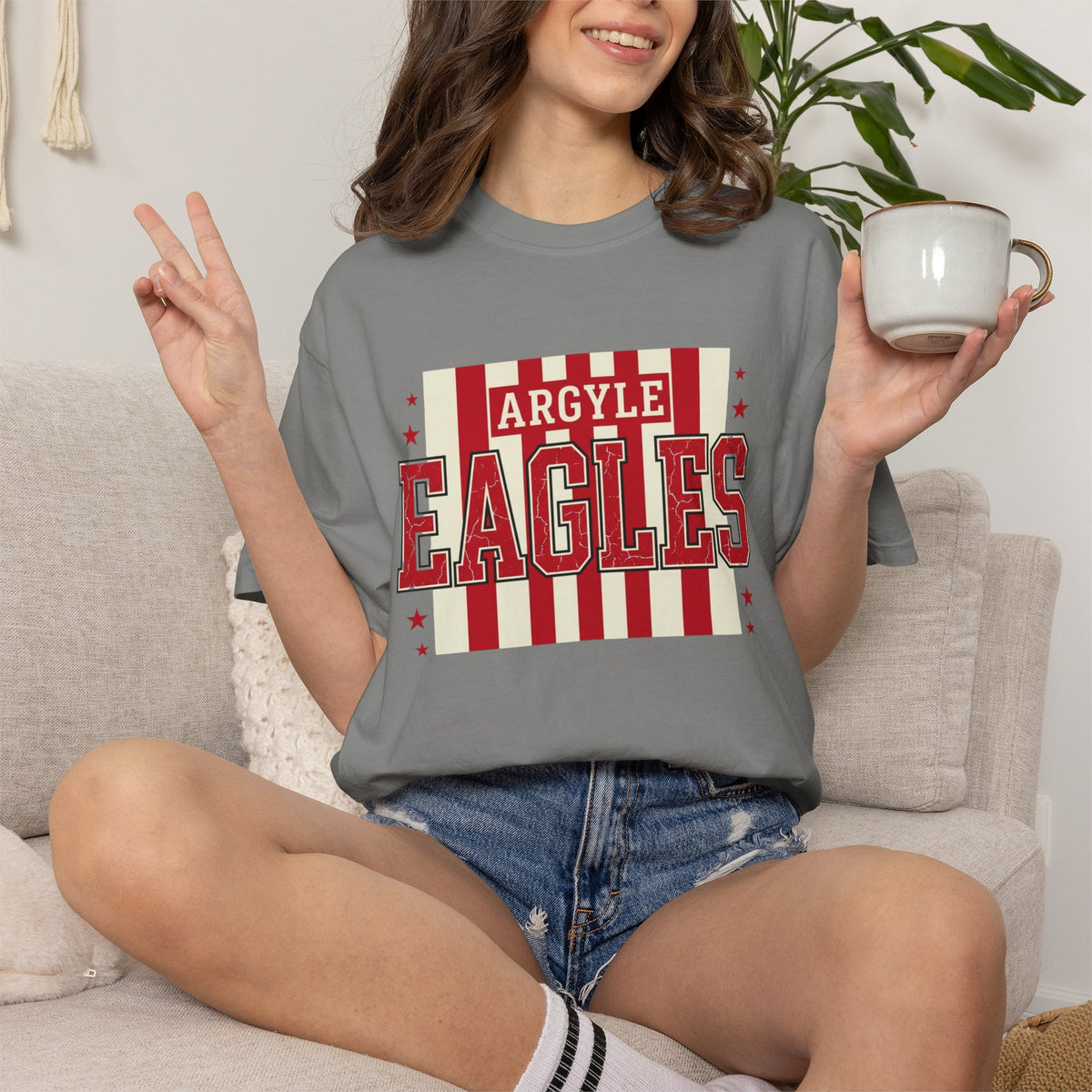 Argyle Eagles Retro Stripes T-Shirt