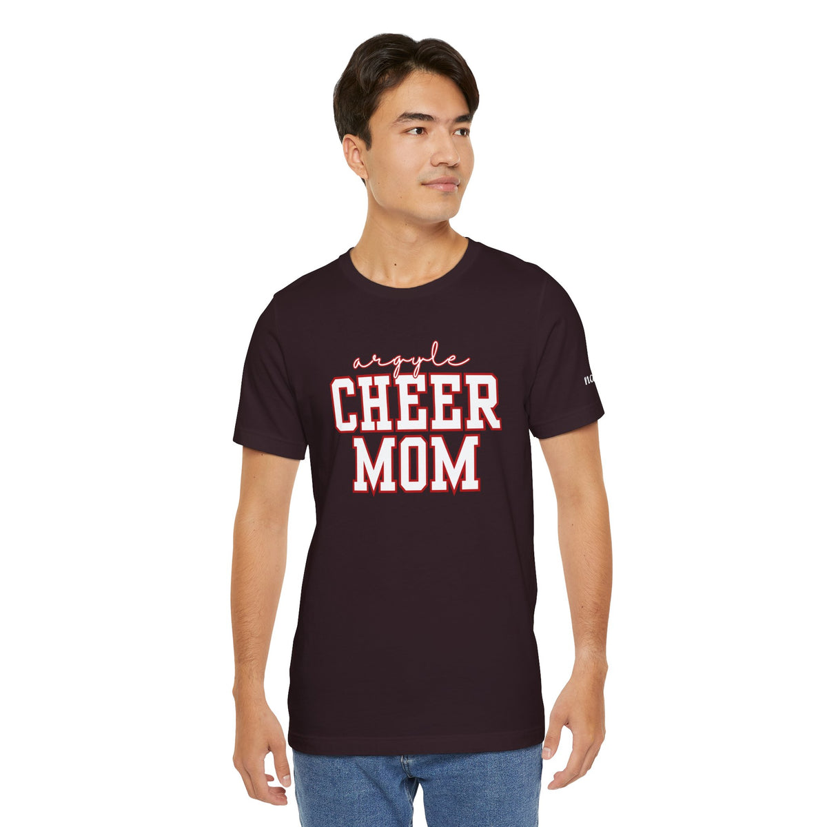 Argyle Cheer Mom T-Shirt | Varsity Script Mom Shirt, Sports Mom Tee