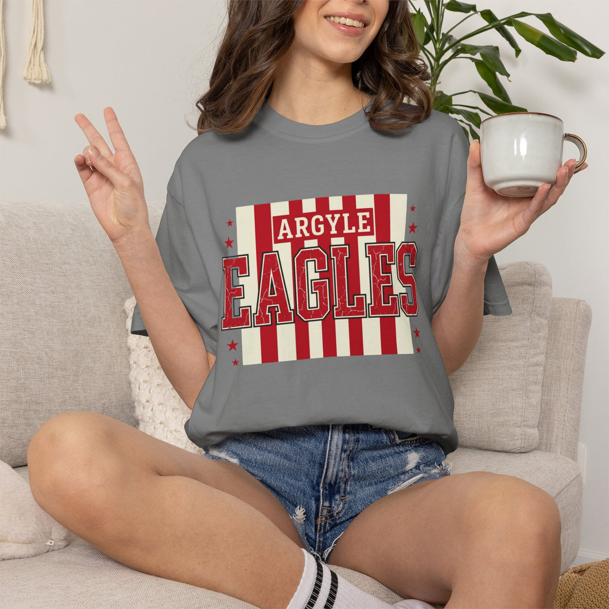 Argyle Eagles Retro Stripes T-Shirt