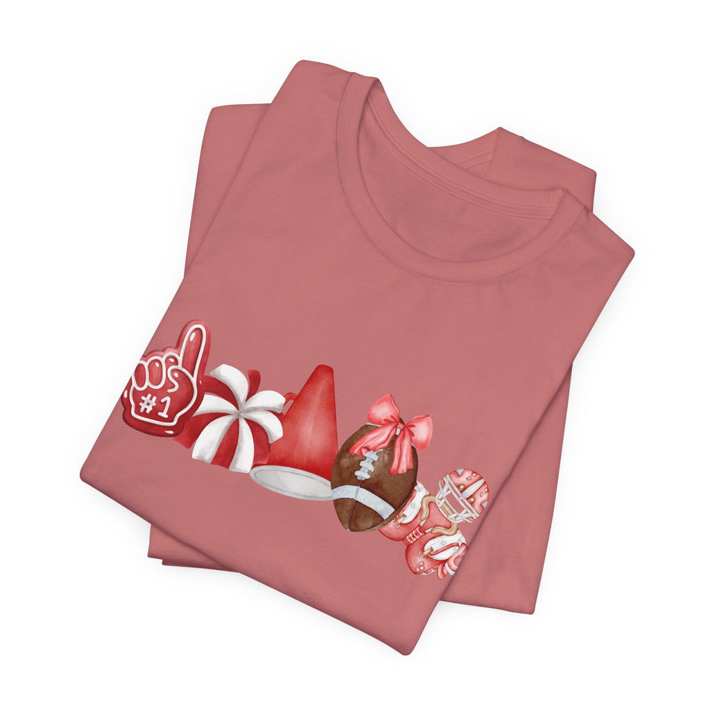 Red Sprit Jersey Short Sleeve Tee