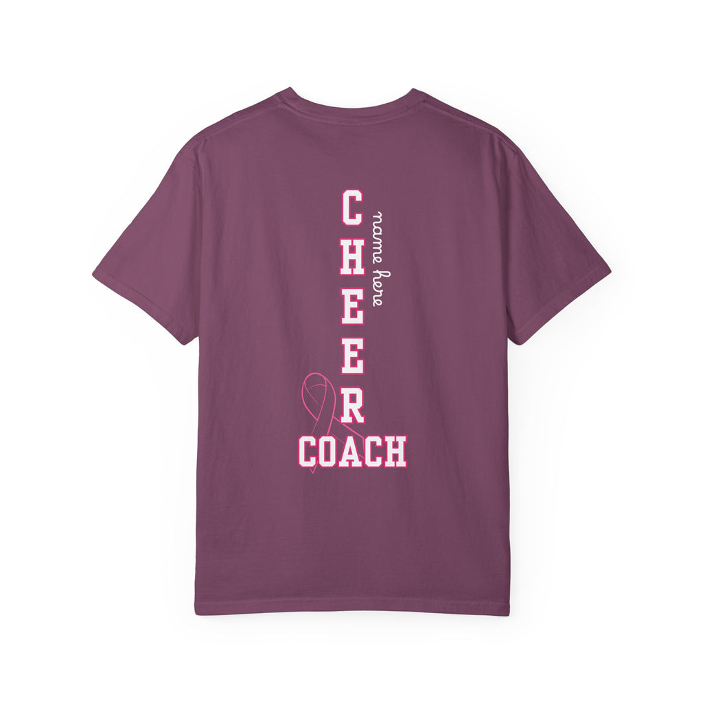 COACH Breast Cancer Awareness "Go Fight Win" Custom Name Cheer T-Shirt