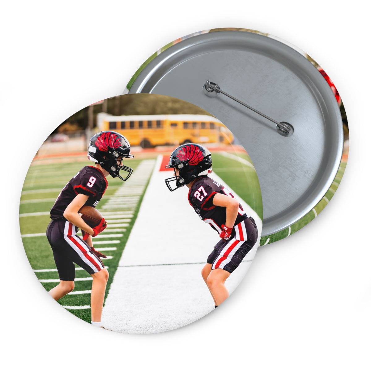 Football Player Pin Button | Custom