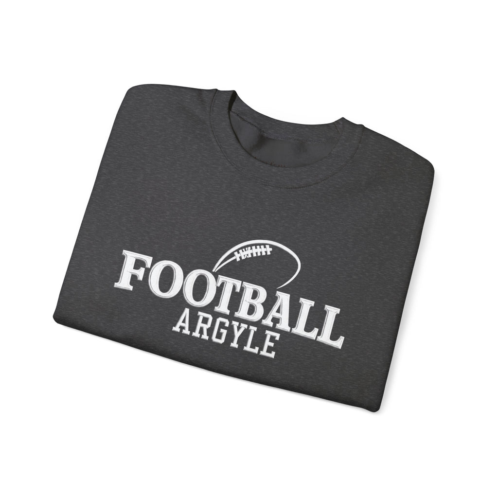 Football Argyle Crewneck Sweatshirt - Vintage Team Graphic Pullover - Embroidered