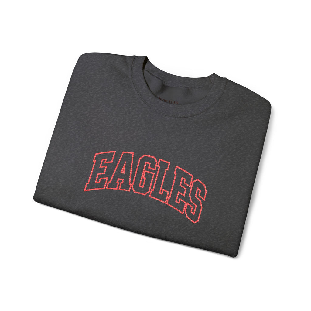 Eagles Crewneck Sweatshirt – Vintage Collegiate White Pullover