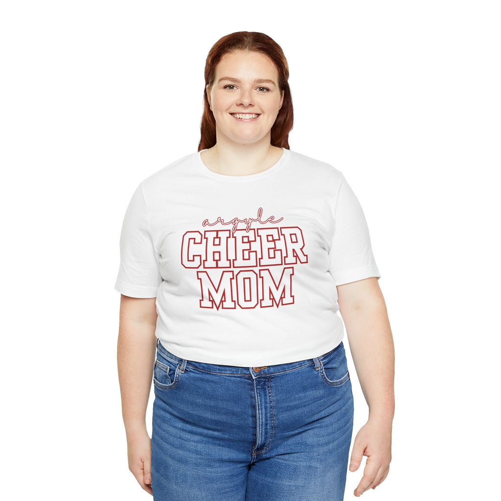 Argyle Cheer Mom T-Shirt | Varsity Script Mom Shirt, Sports Mom Tee