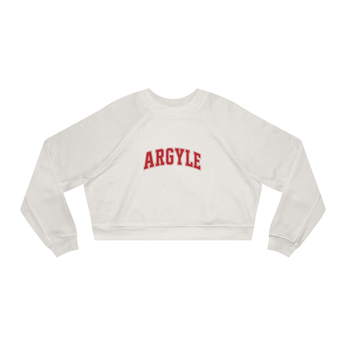 Argyle Cropped Pullover — Women's Fleece Crewneck